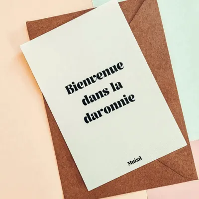 Card shop - Postcard message - Welcome to the daronnie - Size 10x15cm - MUISTI