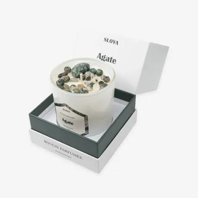 Bougies - Bougie pierres Agate - parfum Raisin Divin - SLOYA
