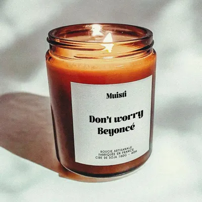 Gifts - Scented Candle - Don't Worry Beyoncé - White Musk - 160g - MUISTI