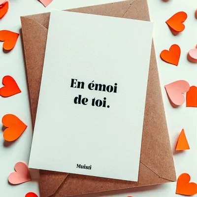 Carterie - Carte postale message - En émoi de toi – Format 10x15cm - MUISTI