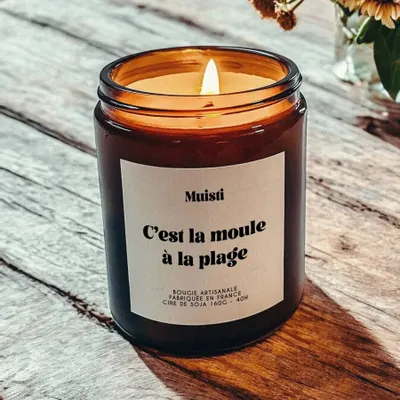 Gifts - Scented Candle - It's the mussel at the beach - White Musk - 160g - MUISTI