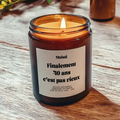 Gifts - Scented Candle - 40 Isn't Old After All - White Musk - 160g - MUISTI