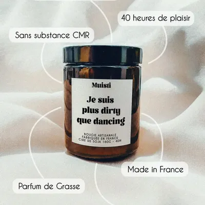 Gifts - Scented Candle - I'm more dirty than dancing - White Musk - 160g - MUISTI