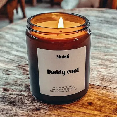 Cadeaux - Bougie Parfumée - Daddy Cool - Musc blanc – 160g - MUISTI