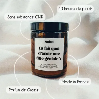 Gifts - Scented Candle - What's it like to have an awesome daughter? - White Musk - 160g - MUISTI