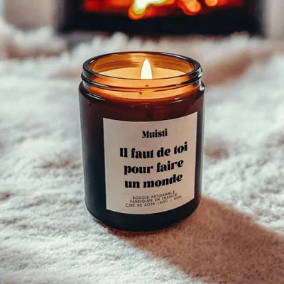 Gifts - Scented Candle - It Takes You to Make a World - White Musk - 160g - MUISTI