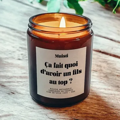 Gifts - Scented Candle - What's it like to have an awesome son? - White Musk - 160g - MUISTI