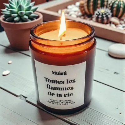 Gifts - Scented Candle - All the Flames of Your Life - White Musk - 160g - MUISTI