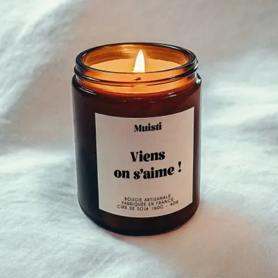 Gifts - Scented Candle - Come, let's love each other! - White Musk - 160g - MUISTI