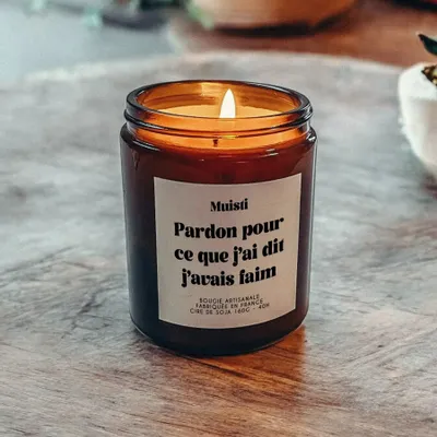Gifts - Scented Candle - Sorry for what I said, I was hungry - White Musk - 160g - MUISTI