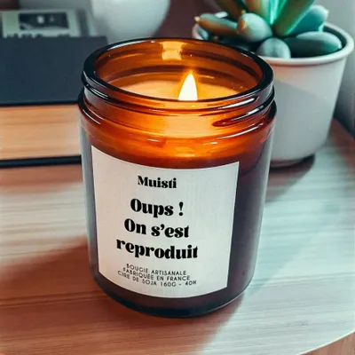 Gifts - Scented Candle - Oops! We've Reproduced - White Musk - 160g - MUISTI