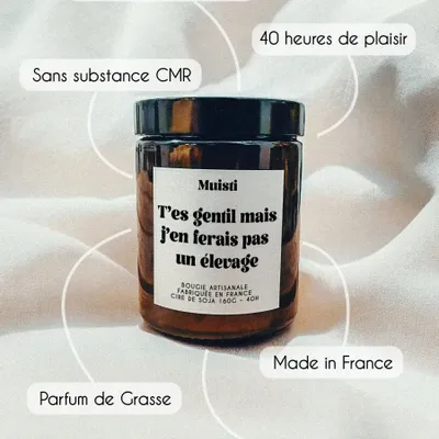 Gifts - Scented Candle - You're nice, but I won't breed them - White Musk - 160g - MUISTI