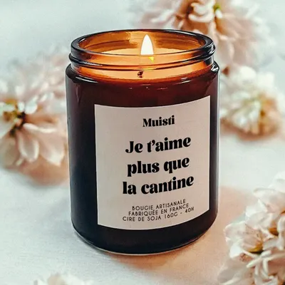 Gifts - Scented Candle - I love you more than the cafeteria - White Musk - 160g - MUISTI