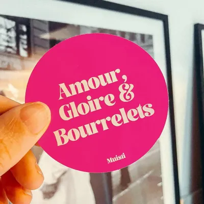 Card shop - Sticker - Love, glory & love handles - 8cm - MUISTI