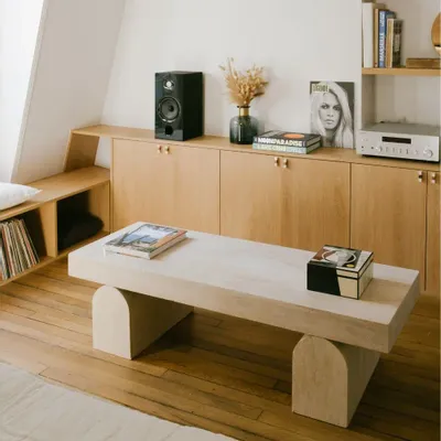 Tables basses - Table basse Calyra en travertin naturel - DESIGN TRIP