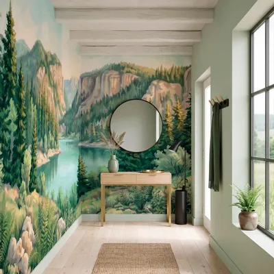 Wallpaper - Custom wall decor - COMBE DU LAC - LGD01 DECOR MURAL SUR MESURE