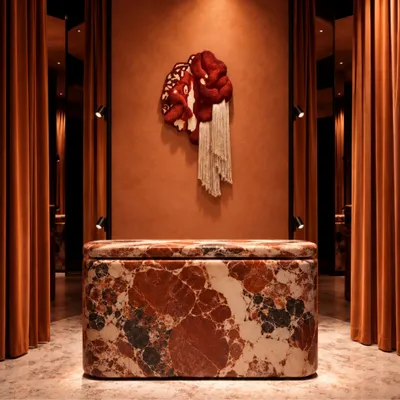 Design carpets - Wall art, designer carpet, unique piece MATERIA PRIMA V - ATELIER SAGRADO
