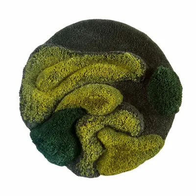 Design carpets - MURAL, UNIQUE PIECE, GREEN AURA - ATELIER SAGRADO