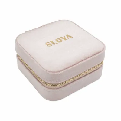 Bijoux - Boîte à bijoux velours rose pêche - SLOYA