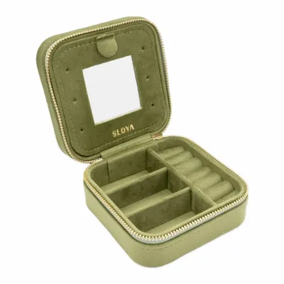 Bijoux - Boîte à bijoux velours vert olive - SLOYA
