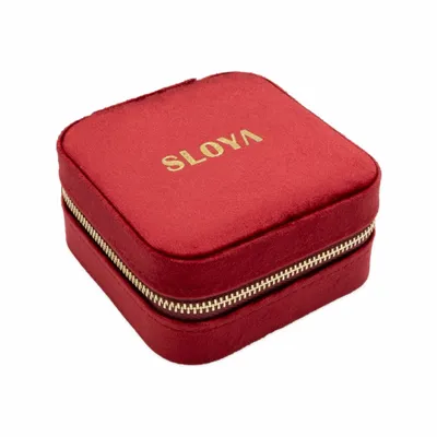 Bijoux - Boîte à bijoux velours rouge grenat - SLOYA