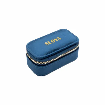 Bijoux - Mini boîte à bijoux velours bleu lapis-lazuli - SLOYA