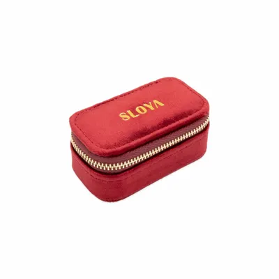 Bijoux - Mini boîte à bijoux velours rouge grenat - SLOYA