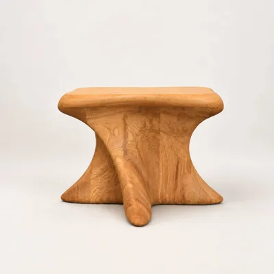Stools - Harmonia | Sculpted Exclusive Stool | European Oak Wood - NEXART
