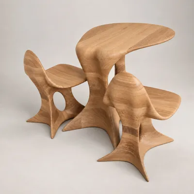 Coffee tables - Aphrodite Collection | Exclusive Table Set Series | Solid Oak Wood - NEXART