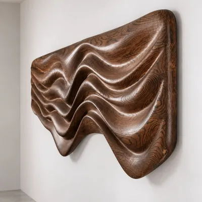 Decorative objects - Poseidon | Sculpted Wall Art | Eurpean Oak Wood - NEXART