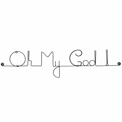 Other wall decoration - Wire Wall Decor\" Oh My God! \” - to pin - Jewelry from - BIJOUX DE MUR