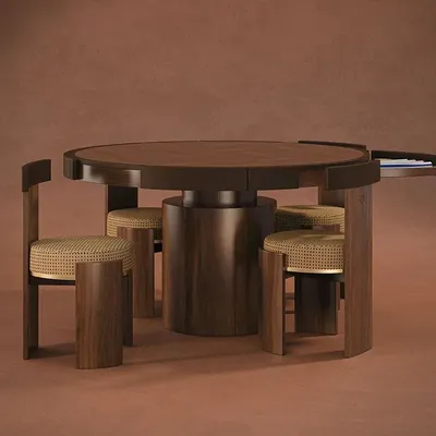 Tables Salle à Manger - Wellesly Game Table Handmade by Wood Tailors Club - WOOD TAILORS CLUB