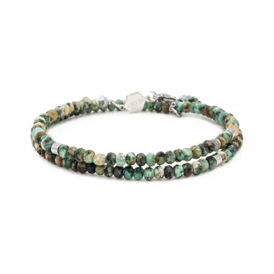 Bijoux - Bracelet Lumia en pierres Turquoise Africaine - SLOYA