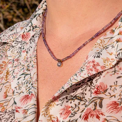 Cadeaux - Collier Lumia en pierres Améthyste - SLOYA