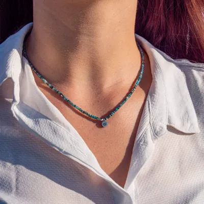 Cadeaux - Collier Lumia en pierres Apatite - SLOYA