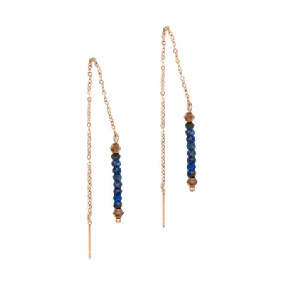 Cadeaux - Boucles d'oreilles pendantes Lumia en pierres Lapis-lazuli - SLOYA