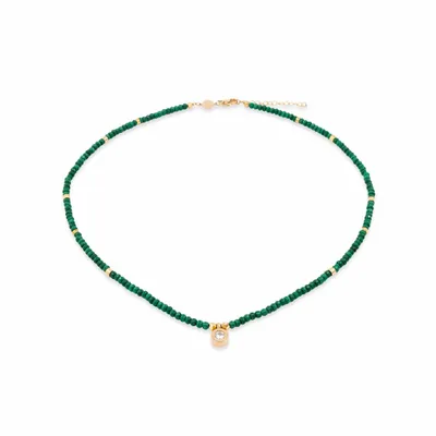 Cadeaux - Collier Lumia en pierres Malachite - SLOYA