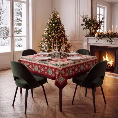 Linge de table textile - Nappe Noël en dentelle - BEAUVILLÉ