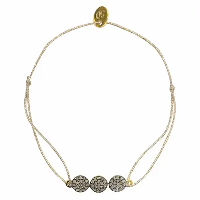 Bijoux - Bracelet pavage diamants noirs- Jasmine Trio - SOPHIE DESCHAMPS BIJOUX