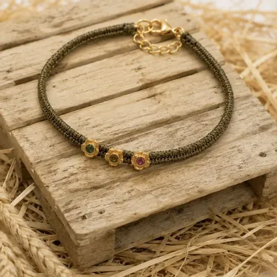 Bijoux - Bracelet 3 petites fleurs- Phool - SOPHIE DESCHAMPS BIJOUX