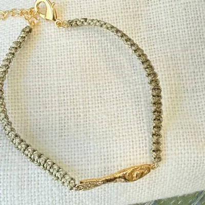 Jewelry - Macrame fish bracelet - Braided Ablette - SOPHIE DESCHAMPS BIJOUX