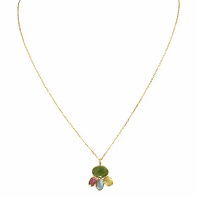 Jewelry - Tourmaline-samode chain necklace and pendant - SOPHIE DESCHAMPS BIJOUX