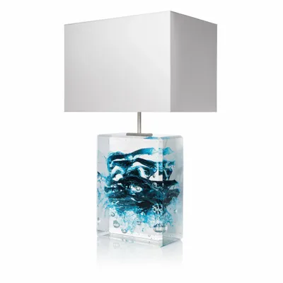 Table lamps - DEEP BLUE AND SCULPTURAL - Glass paste table lamp - MAISON GOFFIER