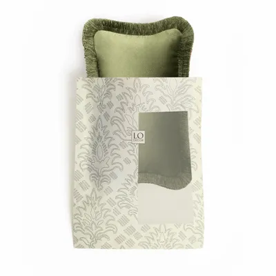 Cushions - The Gift Micro Cushion Velvet With Fringes - LO DECOR