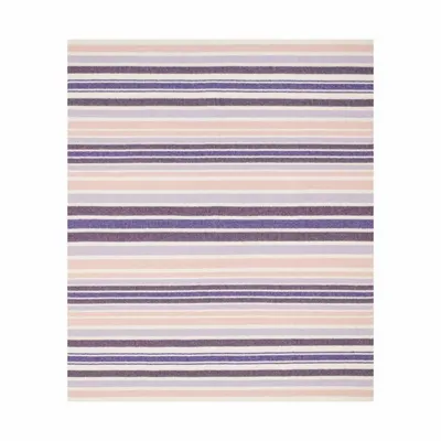 Tissus - Plaid Super Soft Babele Stripe en coton recyclÃ© - SOFIA TOSCANO