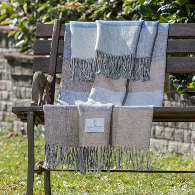 Fabrics - Tavola Check linen throw - SOFIA TOSCANO