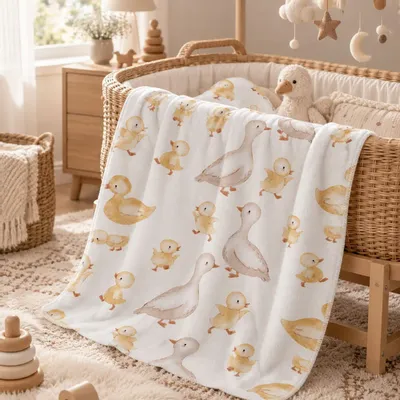 Fabrics - Babies â€“ Ducks pattern blanket - SOFIA TOSCANO
