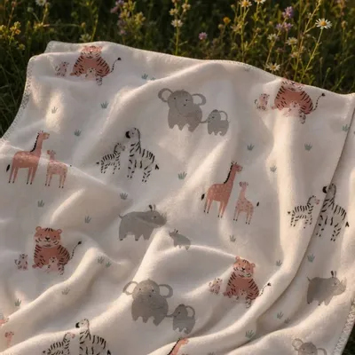 Fabrics - Babies â€“ Giraffes blanket - SOFIA TOSCANO