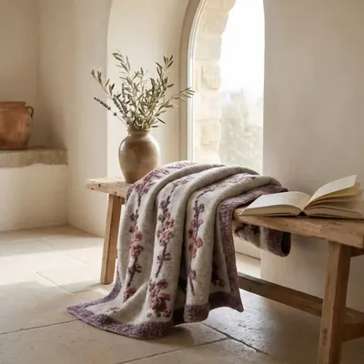 Fabrics - Peach boiled-wool blanket - SOFIA TOSCANO