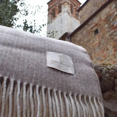 Fabrics - Nitra 100 recycled wool and cashmere throw - SOFIA TOSCANO